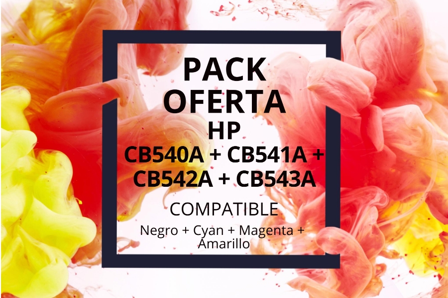 Pack Oferta Tóner HP CB540 - CB541 - CB542 - CB543