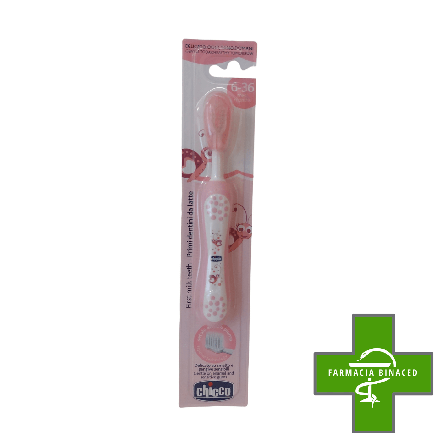 CHICCO CEPILLO BABY 6-36 MESES ROSA_