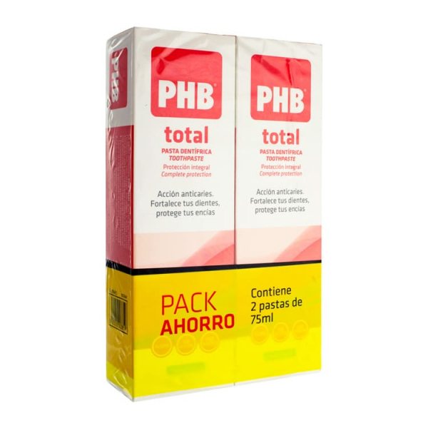 PHB Pasta Dentífrica Total Pack ahorro 2X75ml