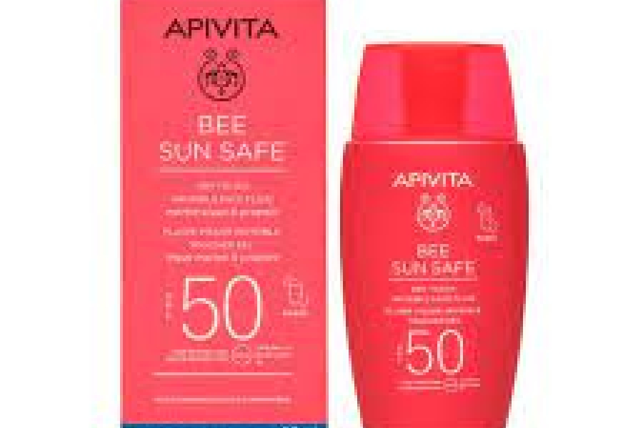 Apivita Bee Sun Safe Fluido Facial Invisible Toque Seco spf50+ 50ml