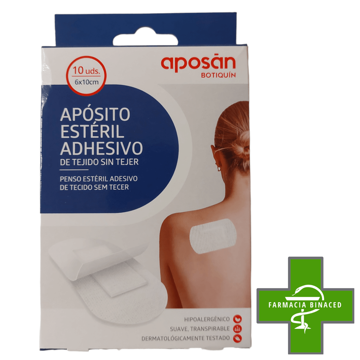 APOSAN APOSITO ESTERIL 6X10CM 10U