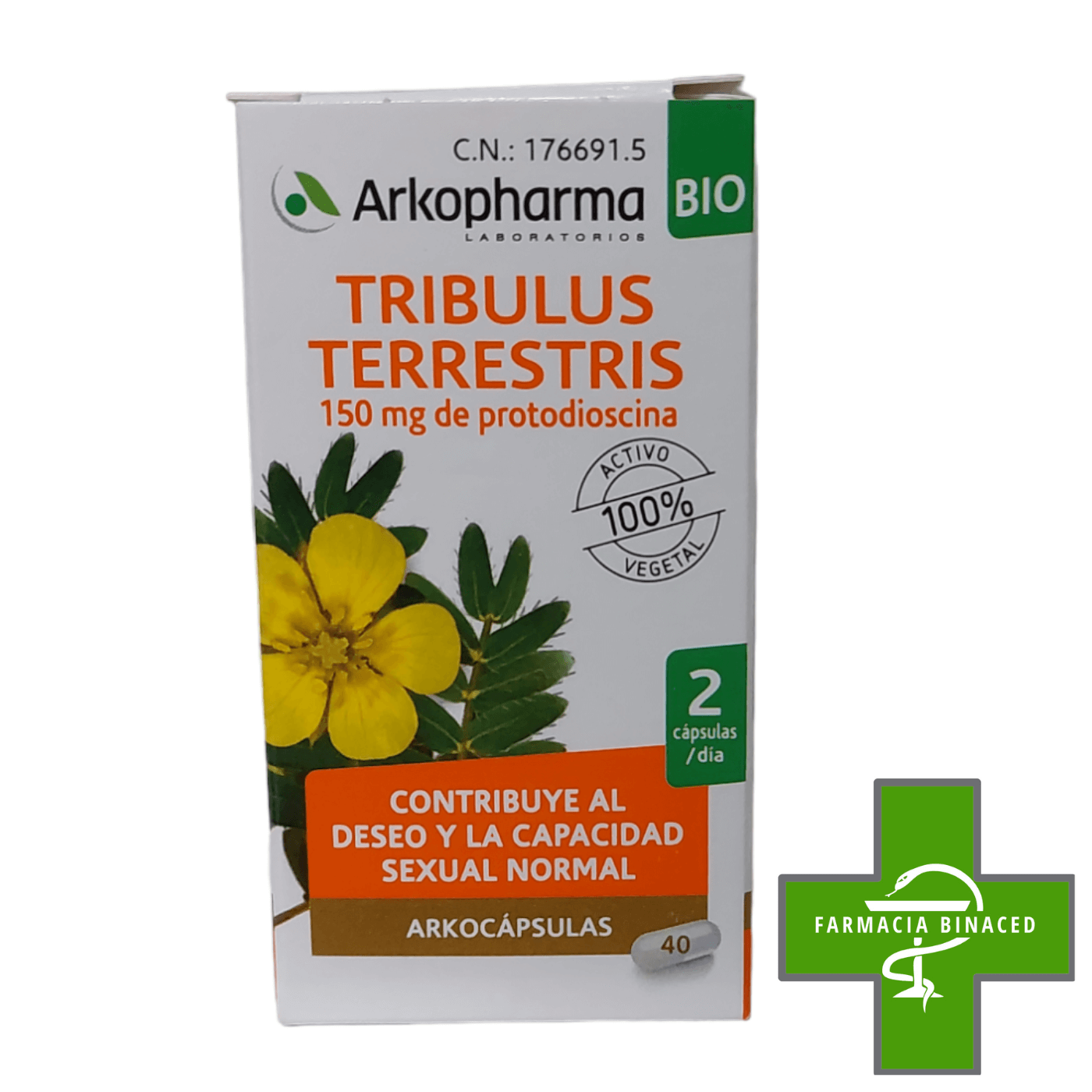 ARKOCAPSULAS TRIBULUS TERRESTRIS 40 CAPS