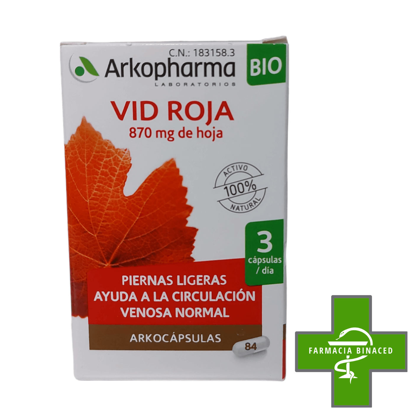 ARKOCAPSULAS VID ROJA 84 CAPSULAS