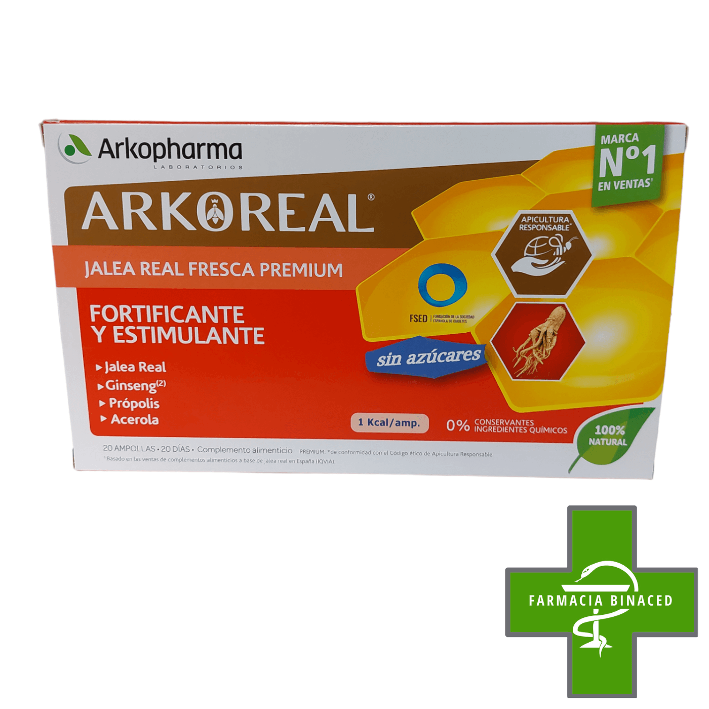 ARKOREAL JALEA REAL + GINSENG 20 AMP
