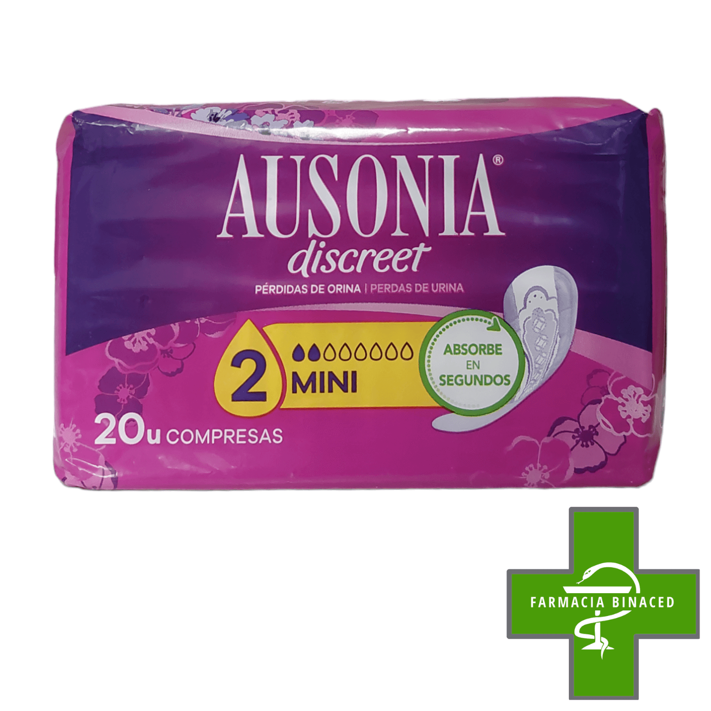AUSONIA DISCREET MINI 20 COMPRESAS