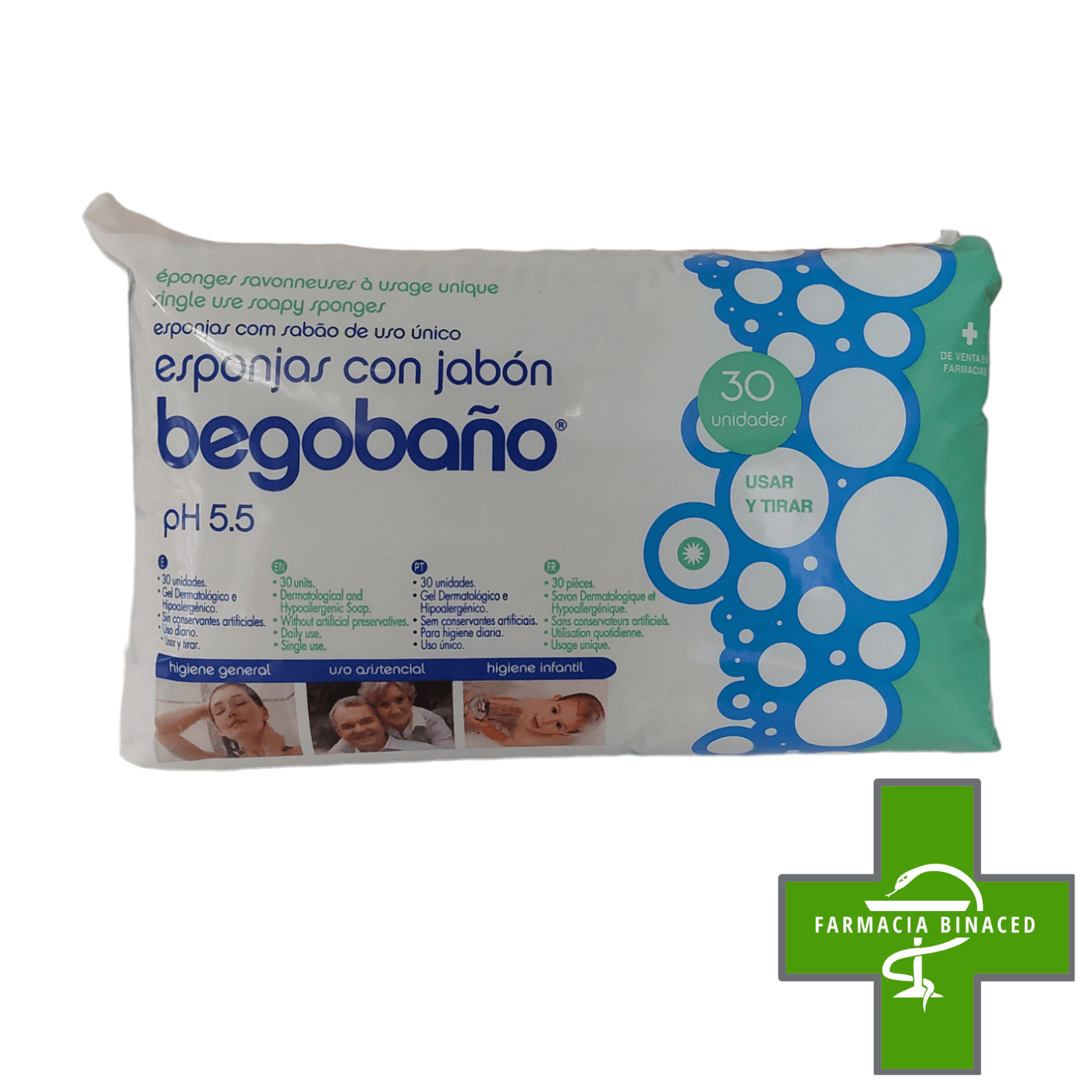 BEGOBAÑO ESPONJAS CON JABON 30U