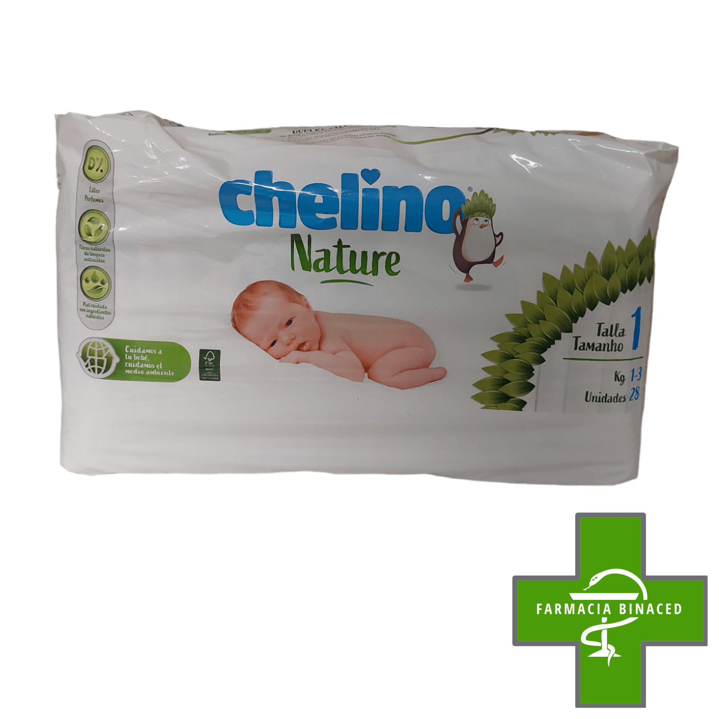 CHELINO NATURE 1 PAÑAL 1-3KG 28UDS