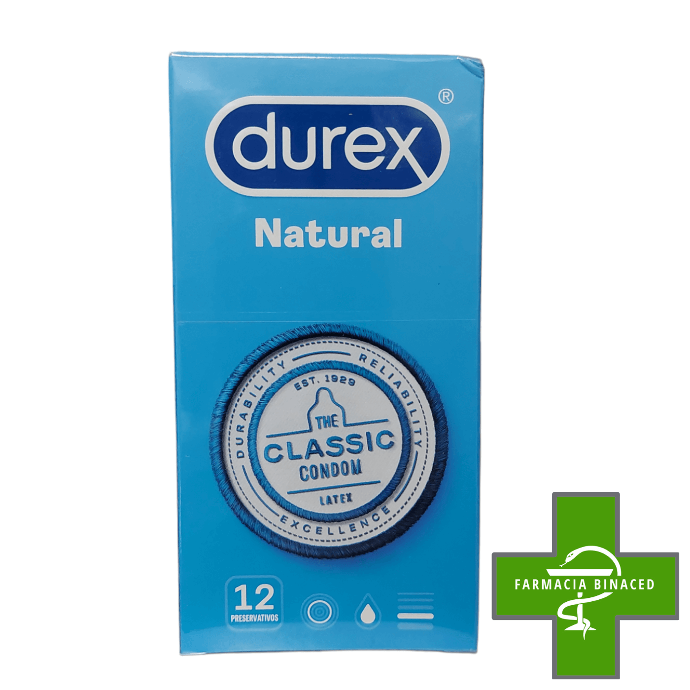 DUREX NATURAL 12 PRESERVATIVOS