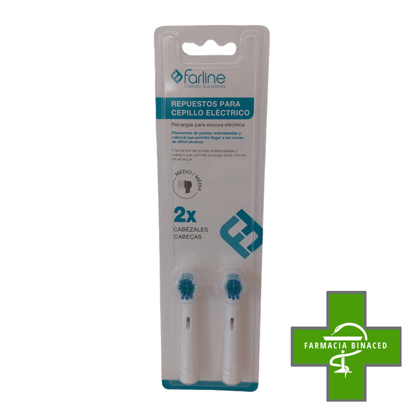 FARLINE RECAMBIO CEPILLO ELECTRICO 2 CABEZALES