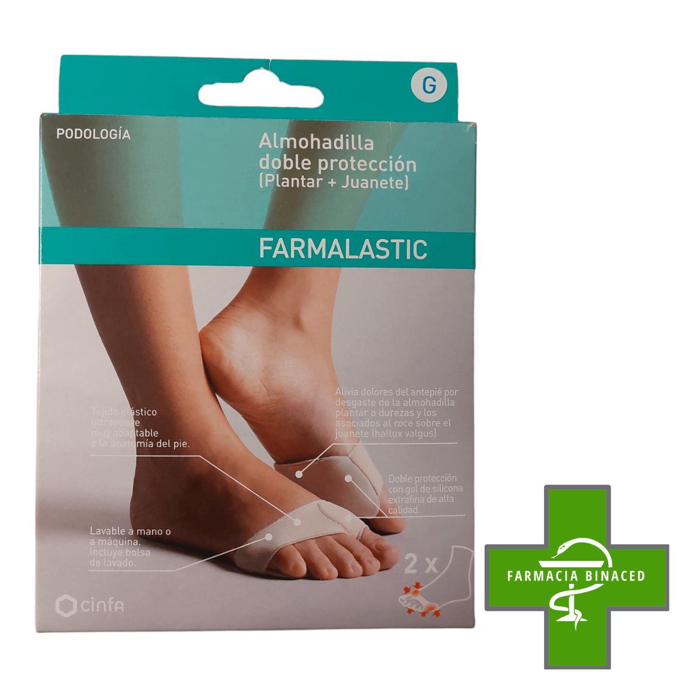 FARMALASTIC ALMOHADILLA PLANTAR + JUANETE G