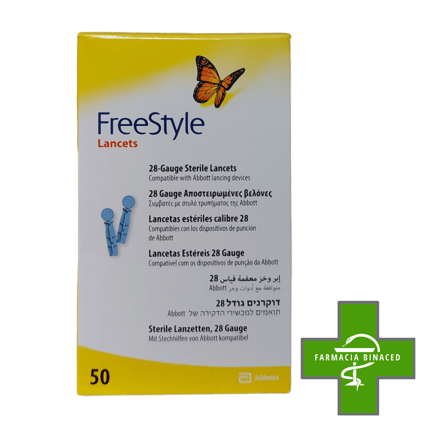 FREESTYLE 50 LANCETAS ESTERILES CALIBRE 28