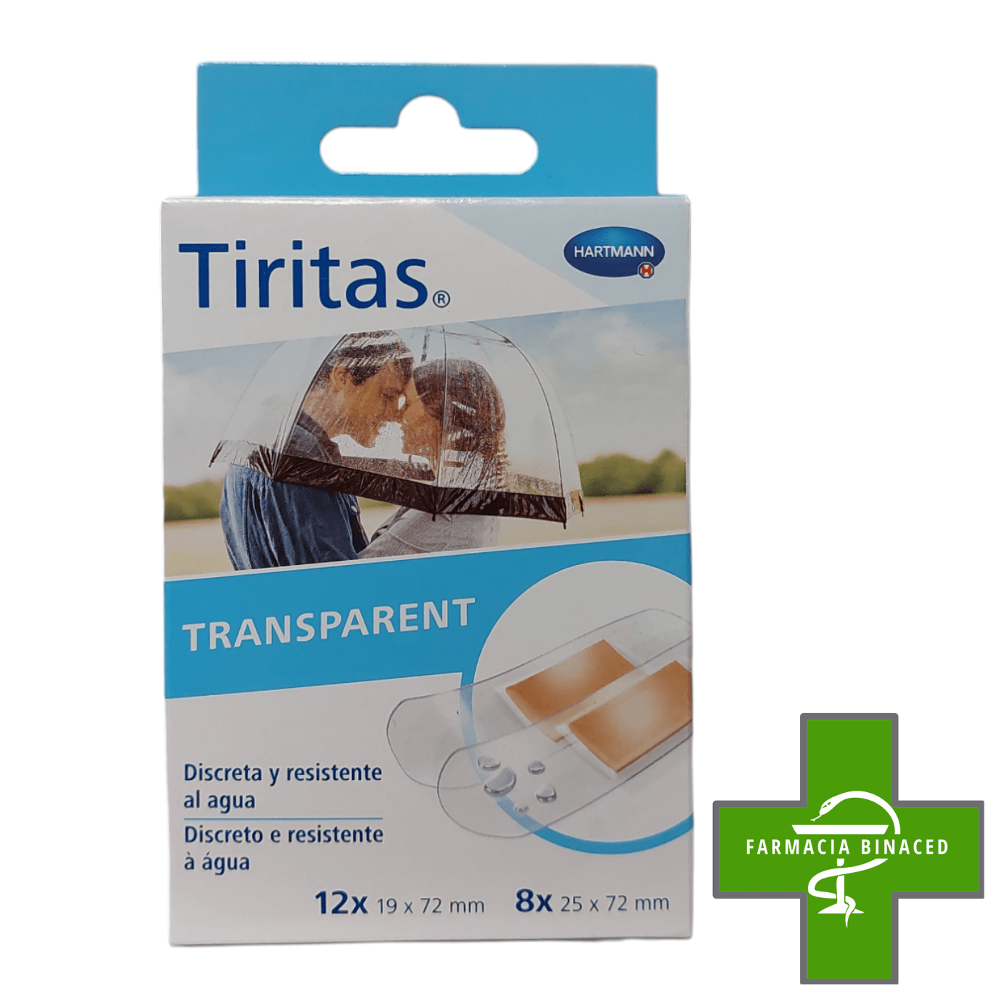 HARTMANN TIRITAS TRANSPARENTES 2 TAMAÑOS