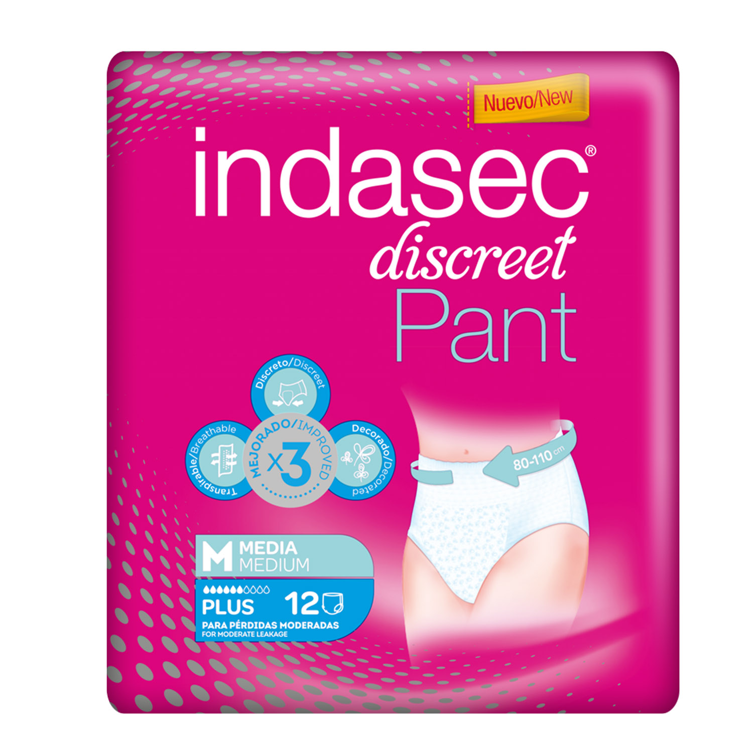 Indasec Discreet Pant Plus Medio