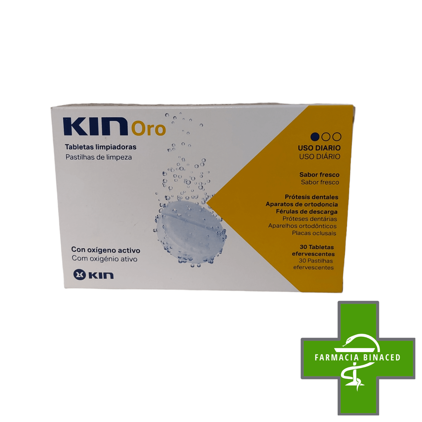 KIN ORO PROTESIS 30 TABLETAS LIMPIADORAS