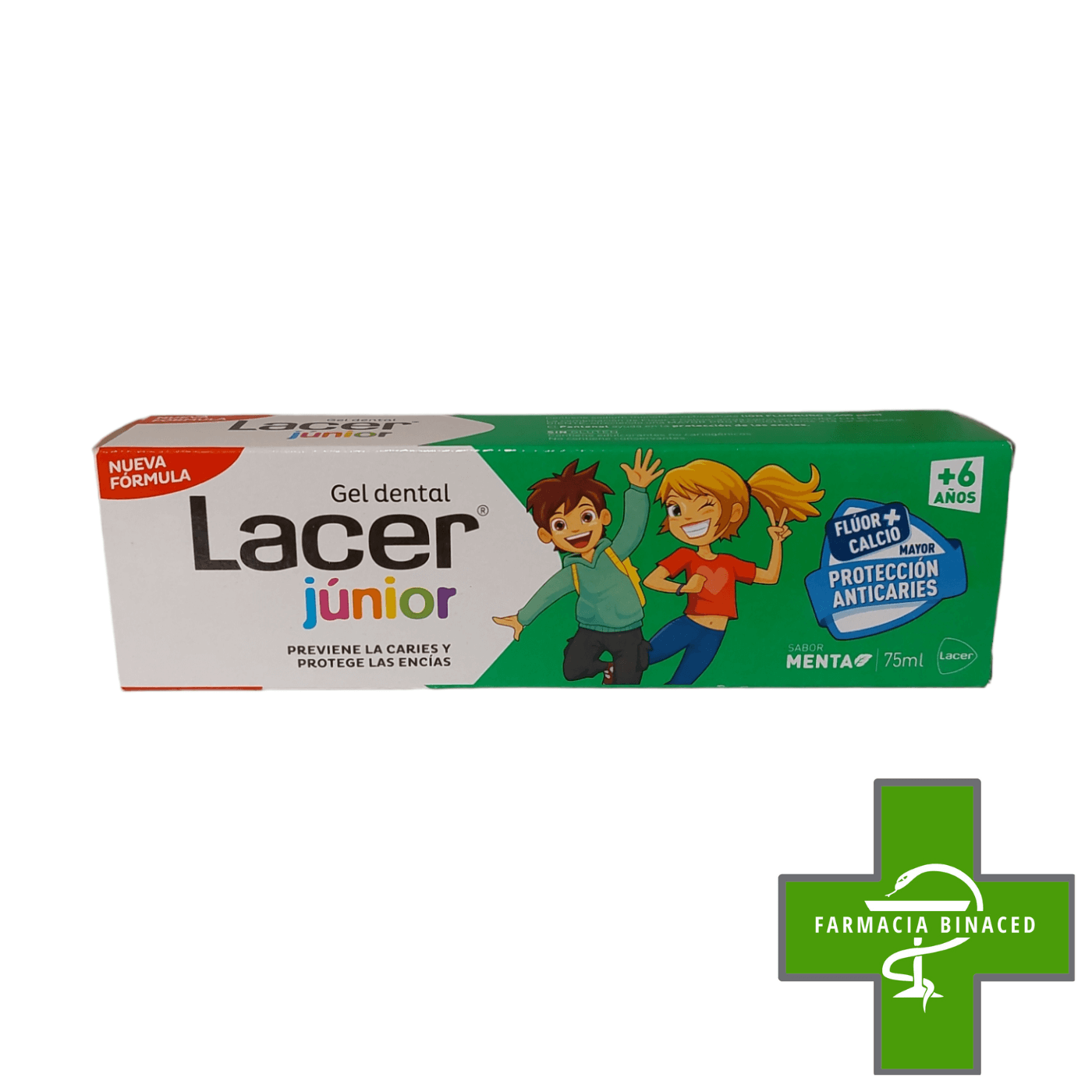 LACER JUNIOR GEL DENTAL MENTA 6 AÑOS 75ML