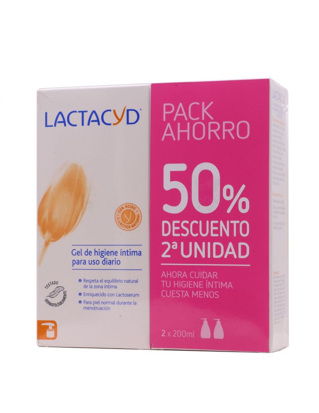 Lactacyd Íntimo 200ml 50%dto 2ª unidad
