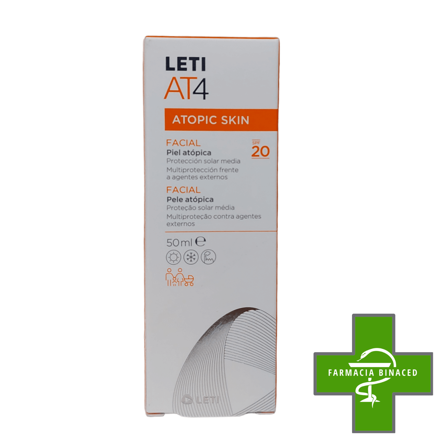 LETI AT4 CREMA FACIAL PIEL ATOPICA SPF 20 50ML