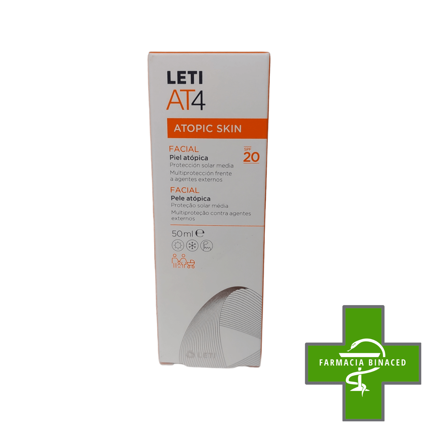LETI AT4 CREMA FACIAL PIEL ATOPICA SPF 20 50ML
