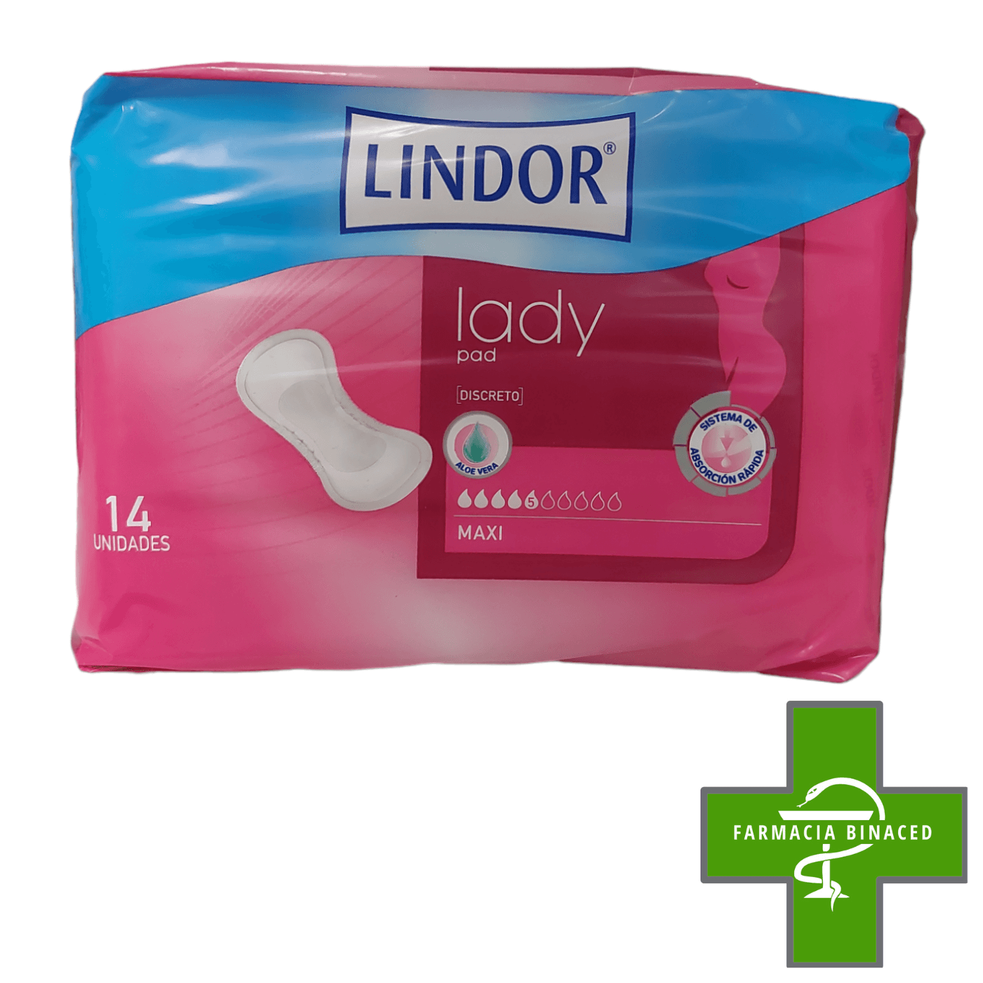 LINDOR LADY PAD MAXI 14 COMPRESAS