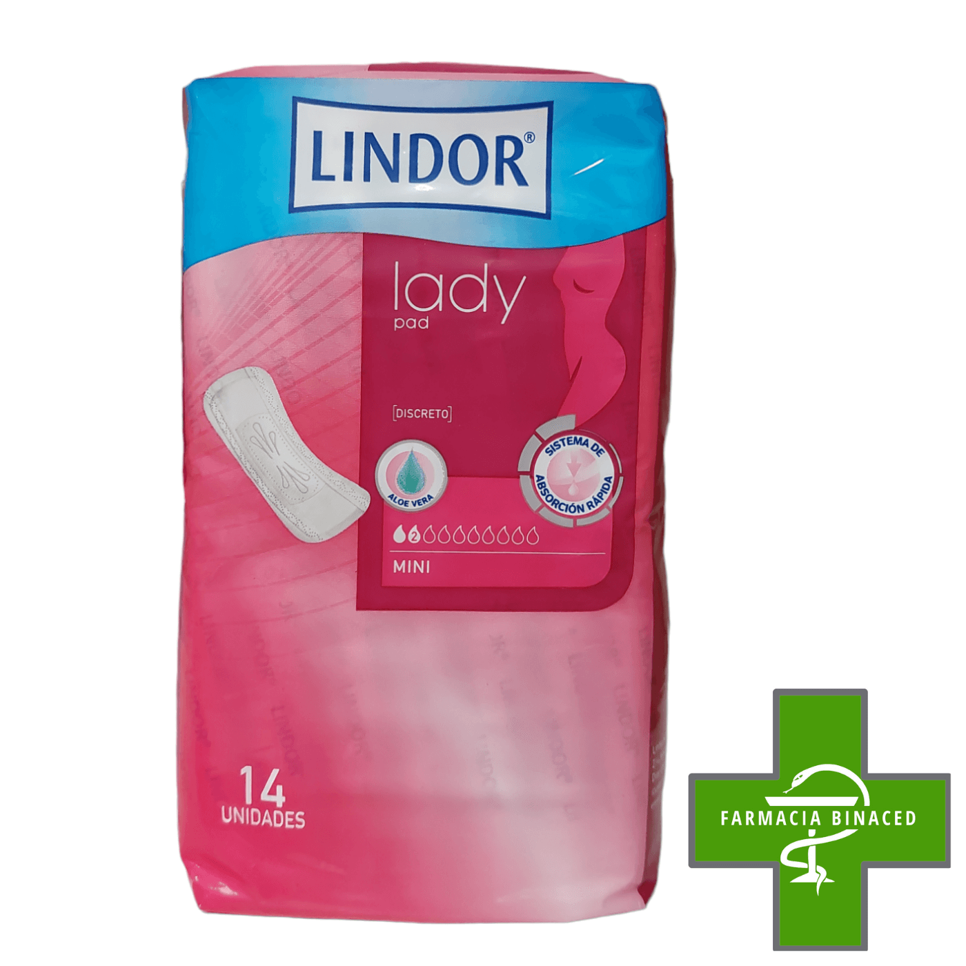 LINDOR LADY PAD MINI 14 COMPRESAS