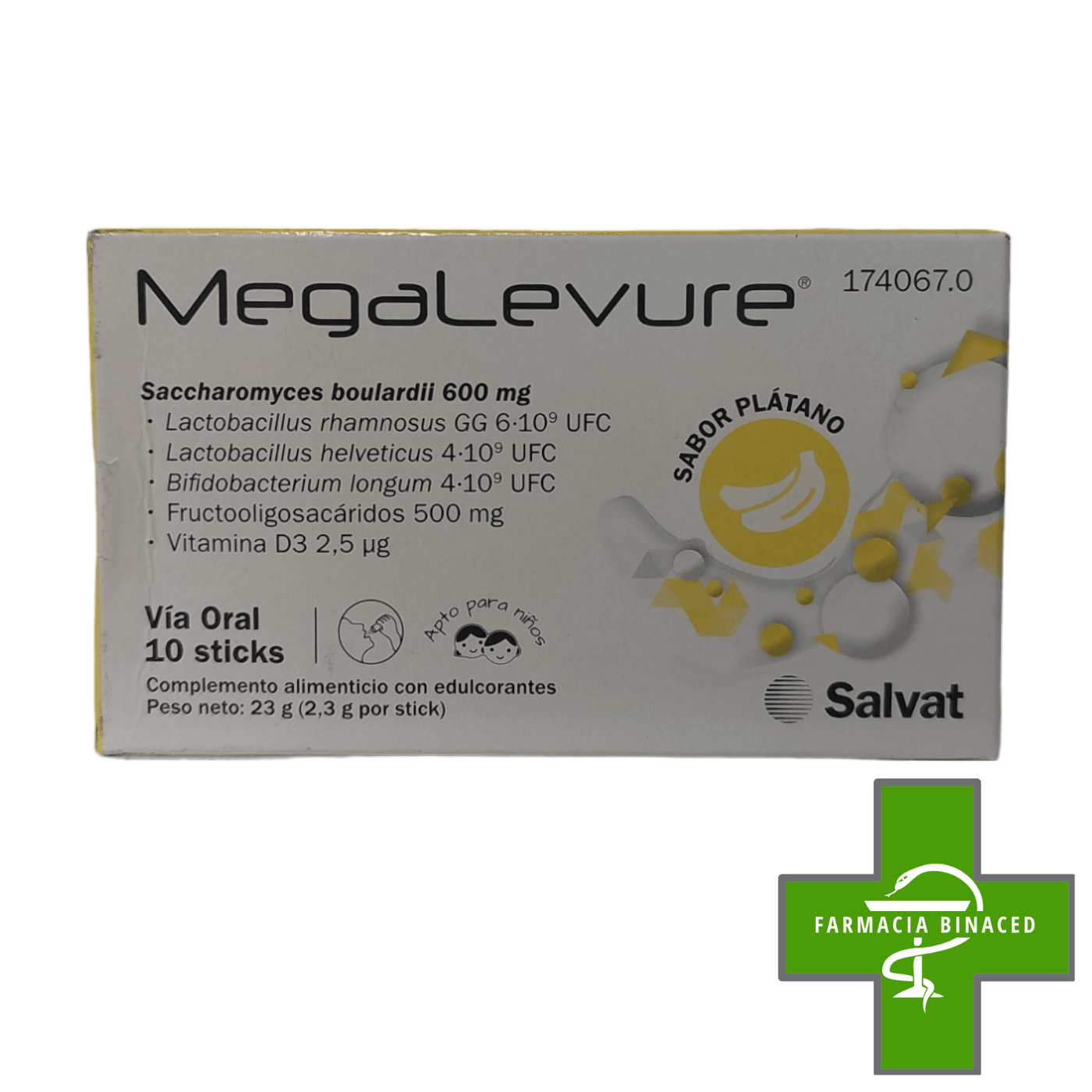 MEGALEVURE PLATANO 10 STICKS