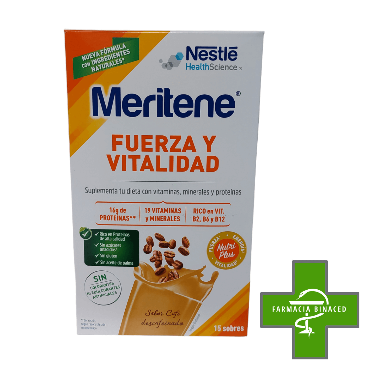MERITENE FUERZA VITALIDAD CAFE 15 SOBRES