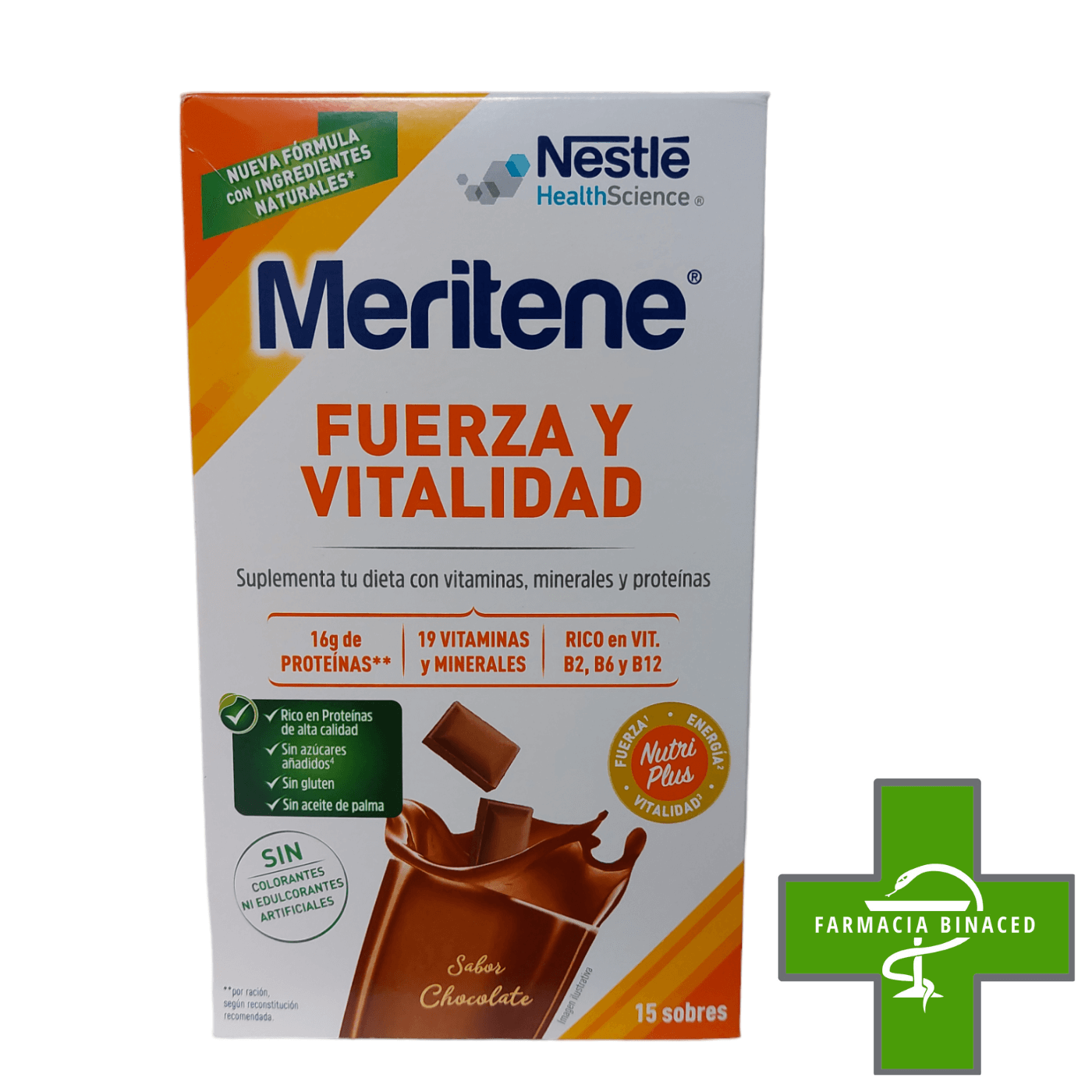 MERITENE FUERZA VITALIDAD CHOCOLATE 15 SOBRES