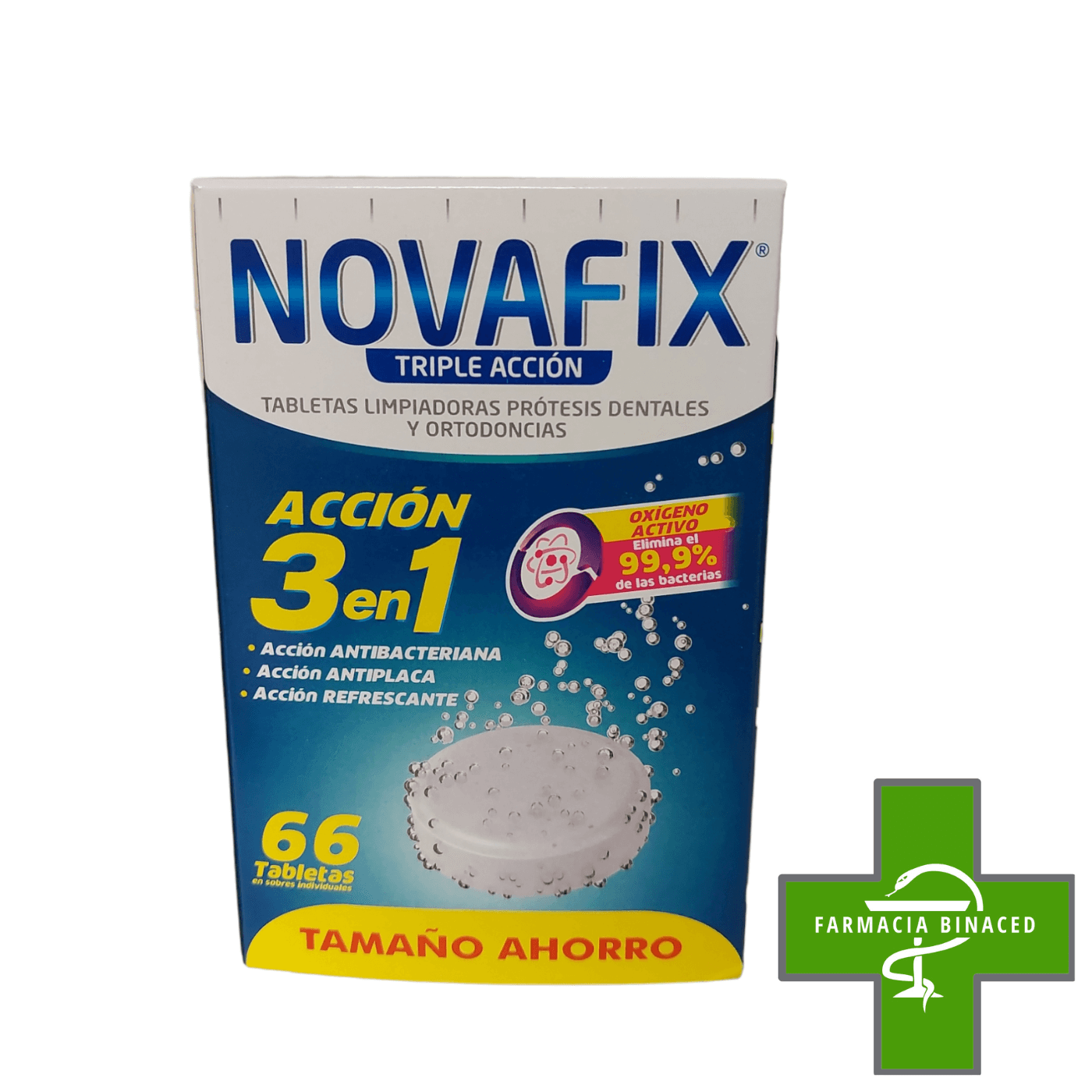 NOVAFIX TRIPLE ACCION 66 TABLETAS LIMPIADORAS