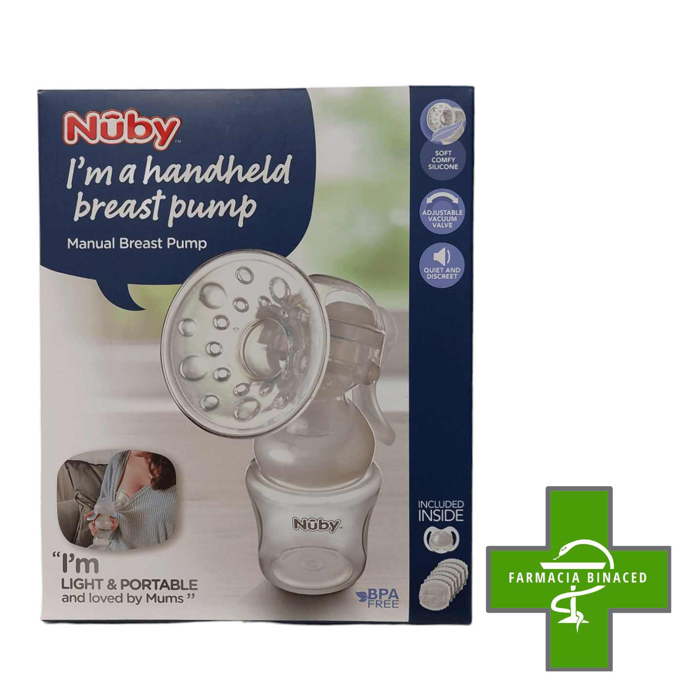 NUBY SACALECHE MANUAL CON BIBERON