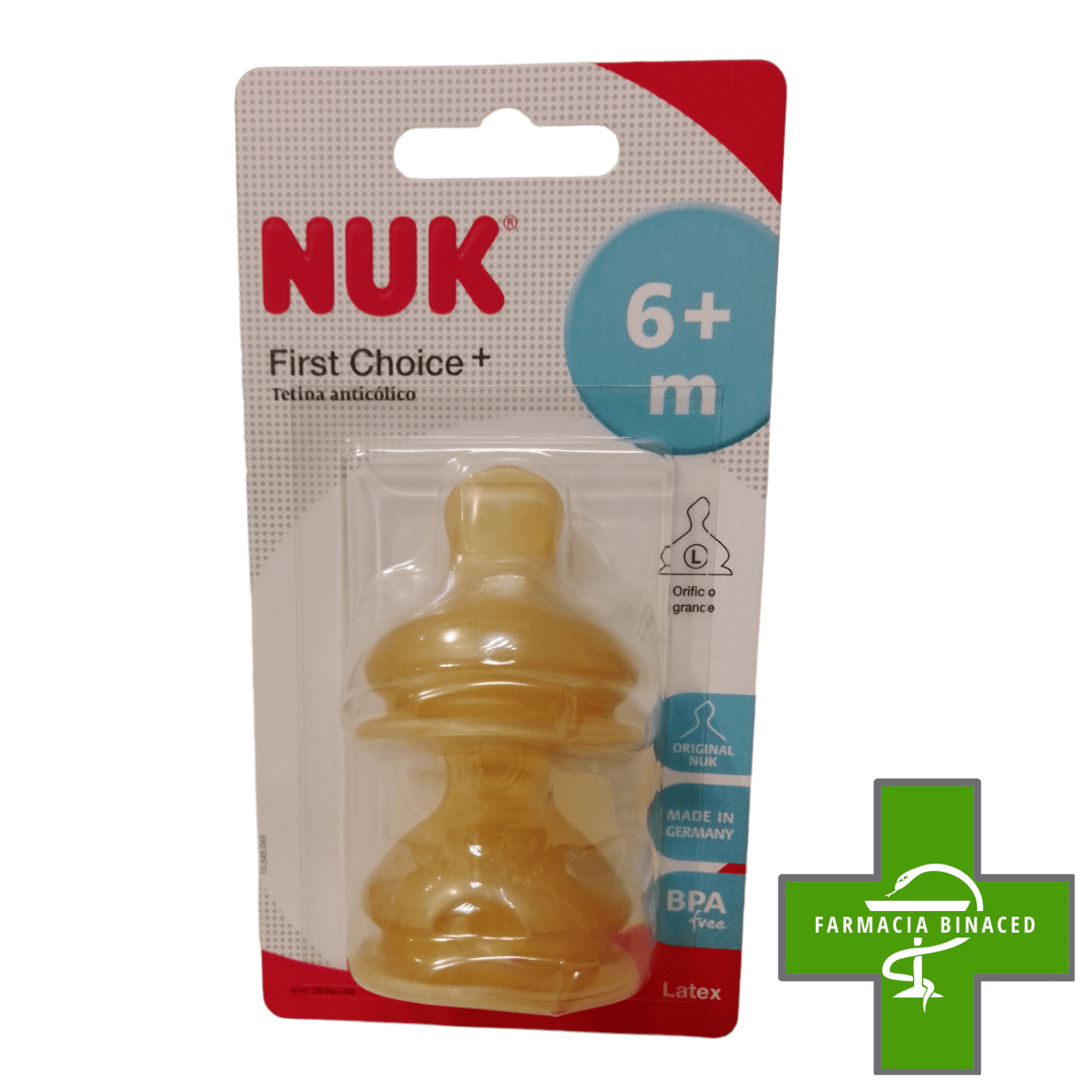 NUK 2 TETINAS FLUJO DENSO LATEX +6M