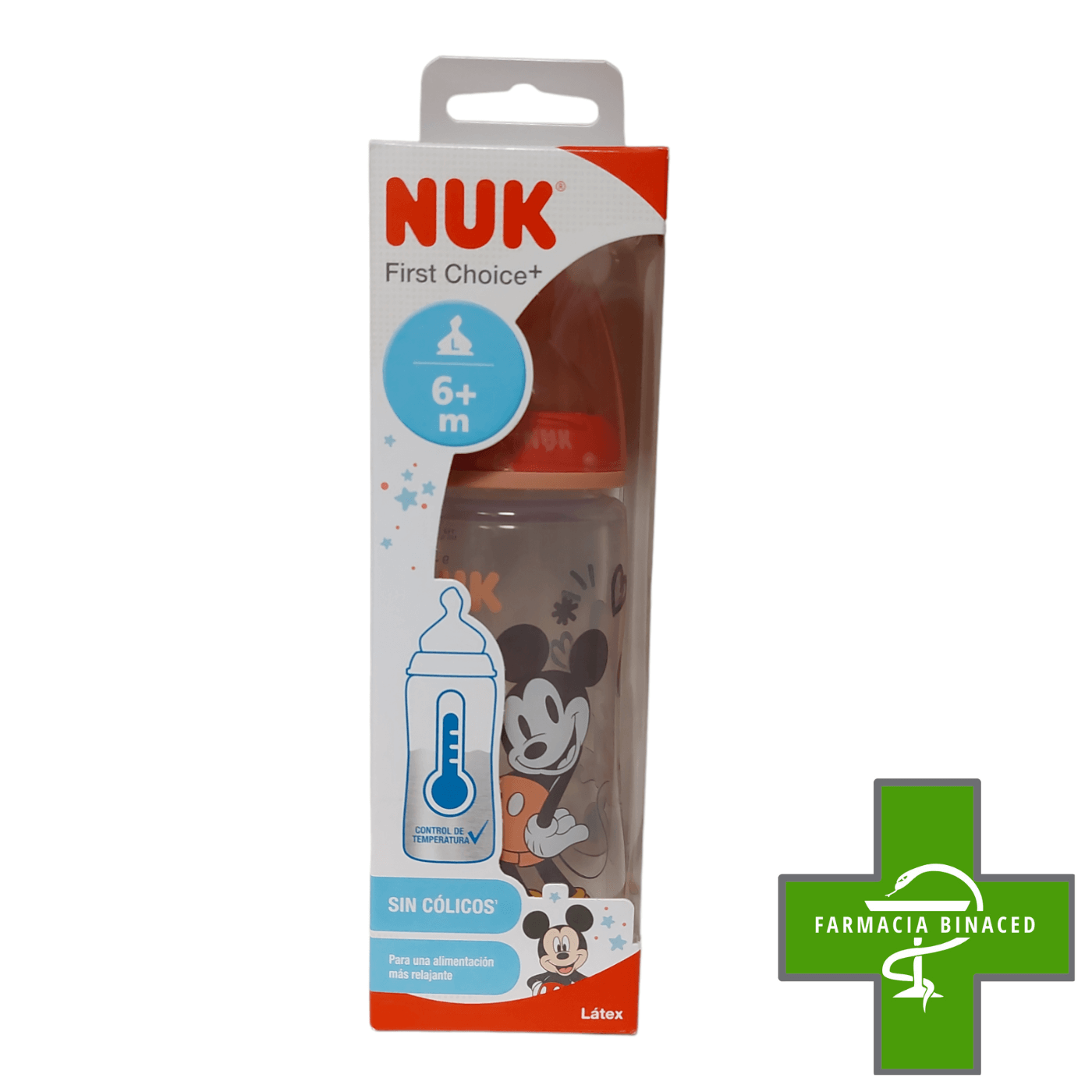 NUK BIBERON LATEX L +6M 300ML