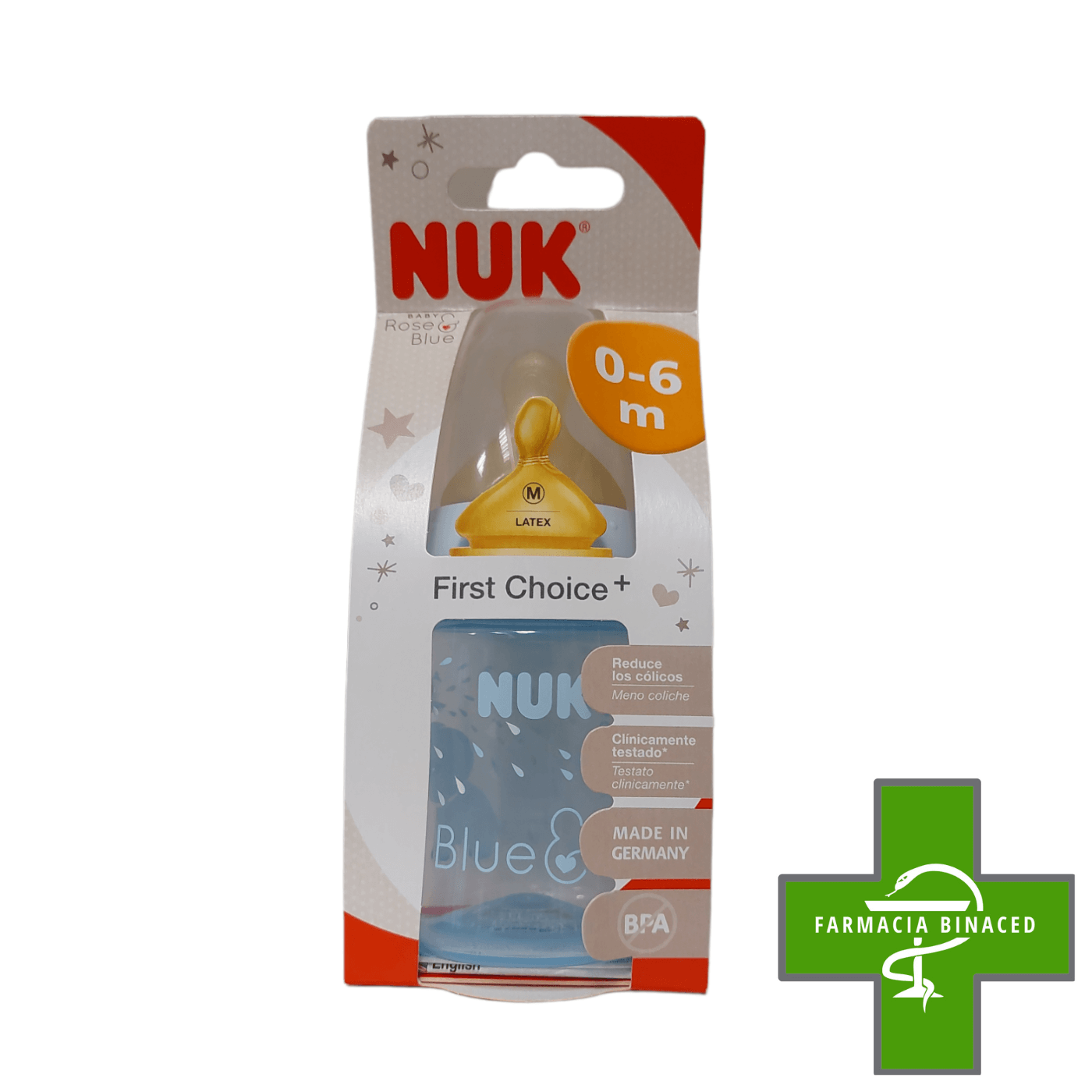 NUK BIBERON LATEX M 0-6M 150ML