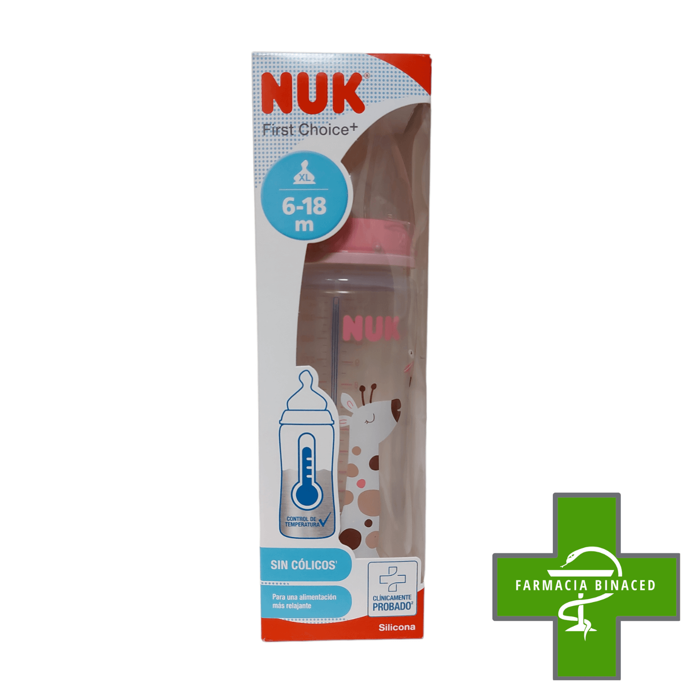 NUK BIBERON SILICONA XL 6-18M 360ML