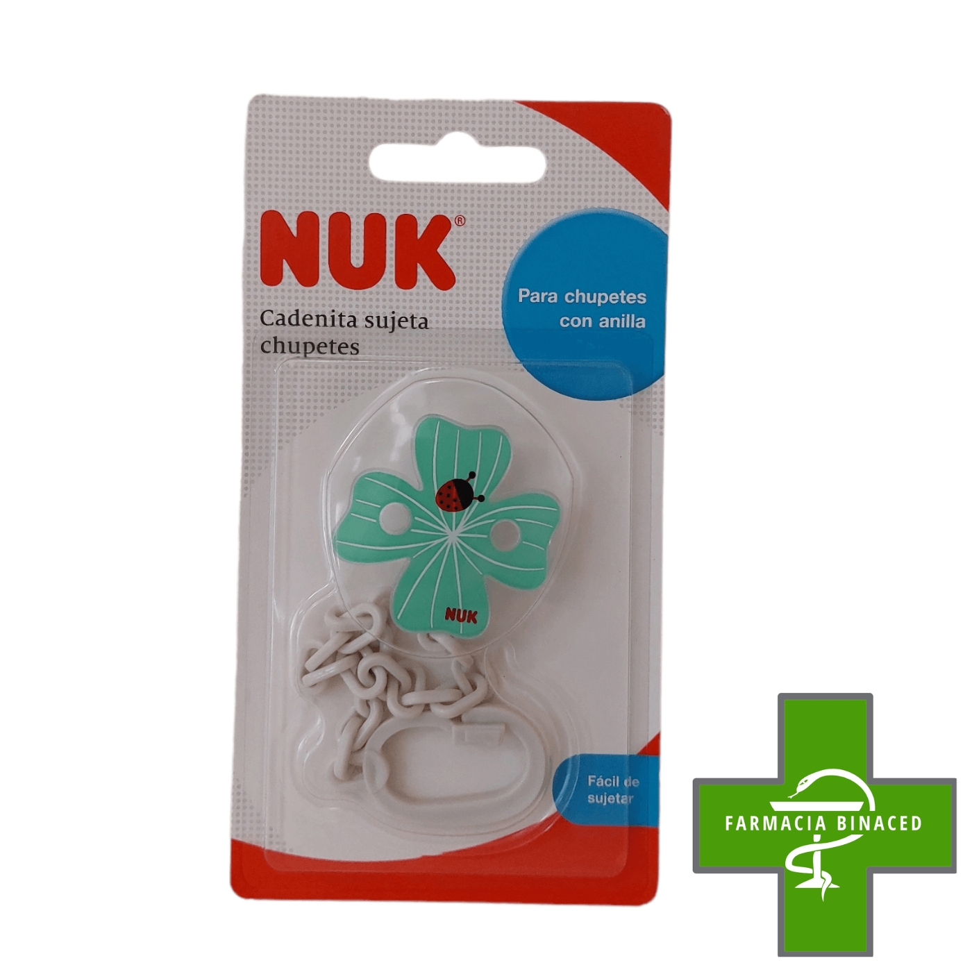 NUK CADENITA SUJETA CHUPETES VERDE