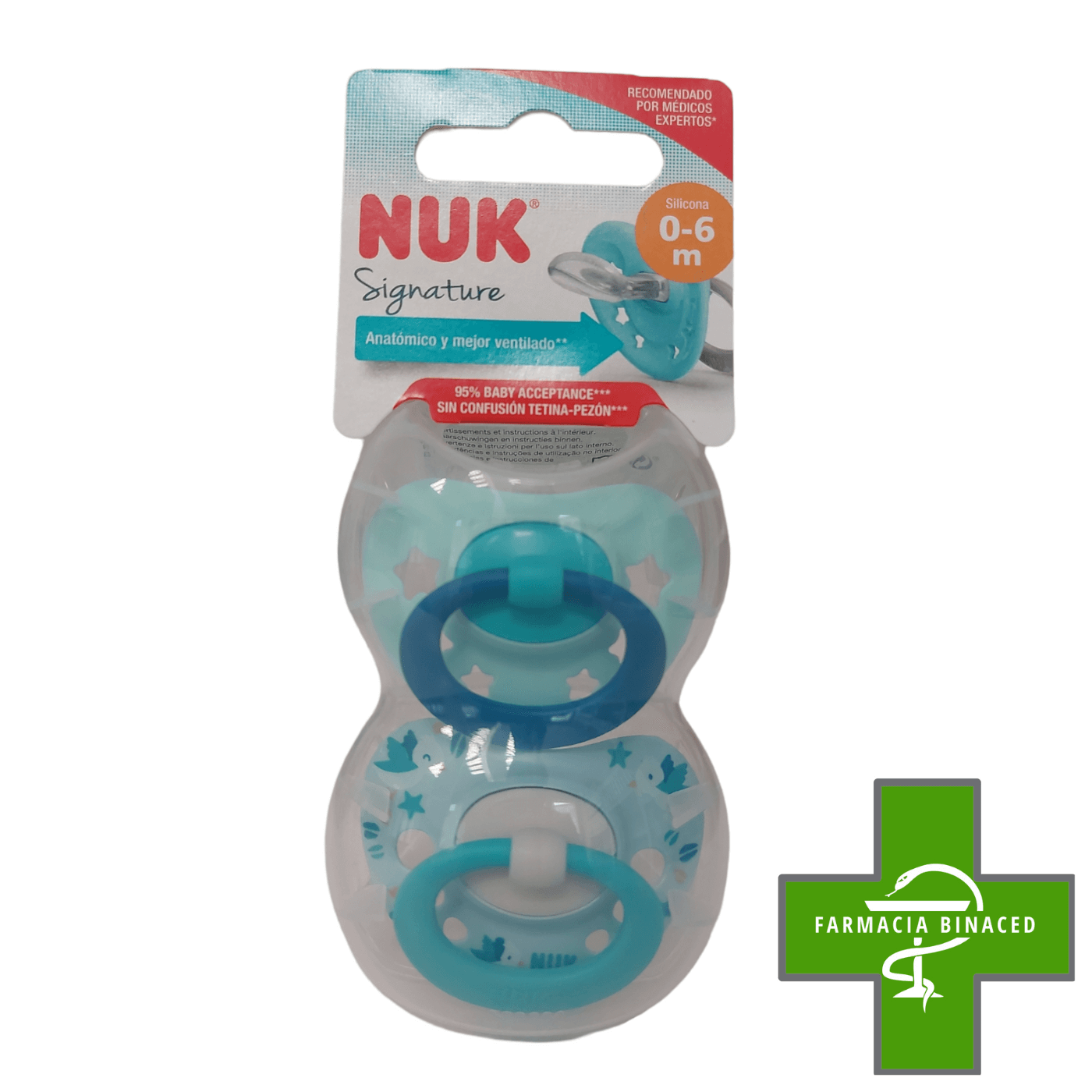 NUK CHUPETE ANATOMICO SIL 0 a 6M 2UDS