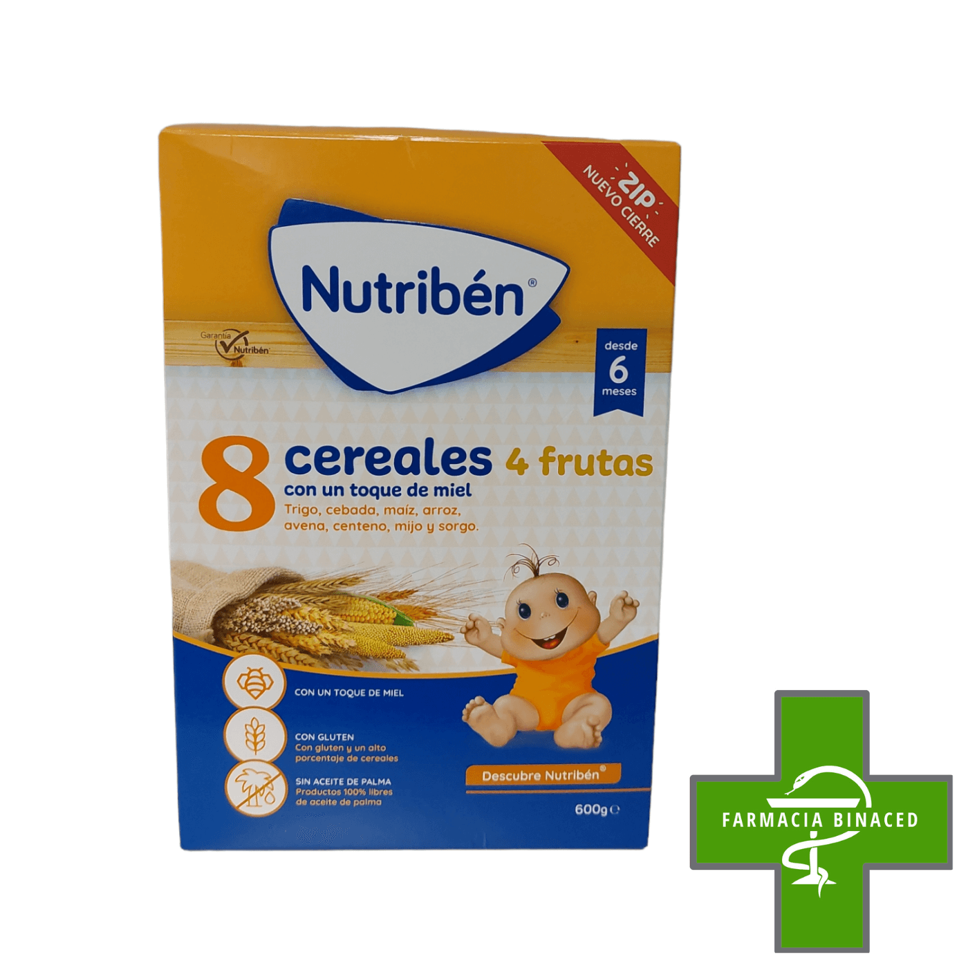 NUTRIBEN PAPILLA 8 CEREALES 4 FRUTAS 600G