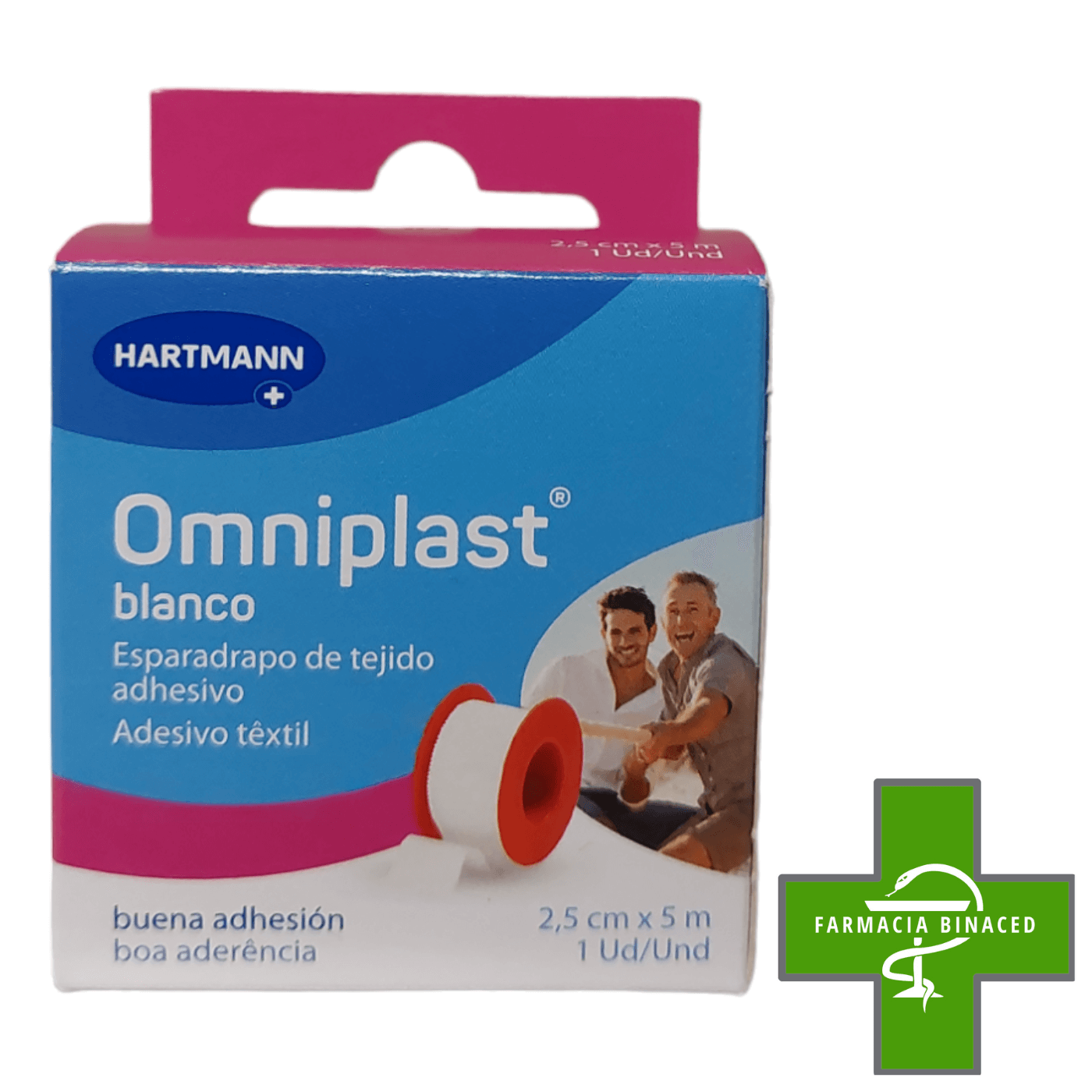 OMNIPLAST ESPARADRAPO TEJIDO BLANCO 25CMX5M
