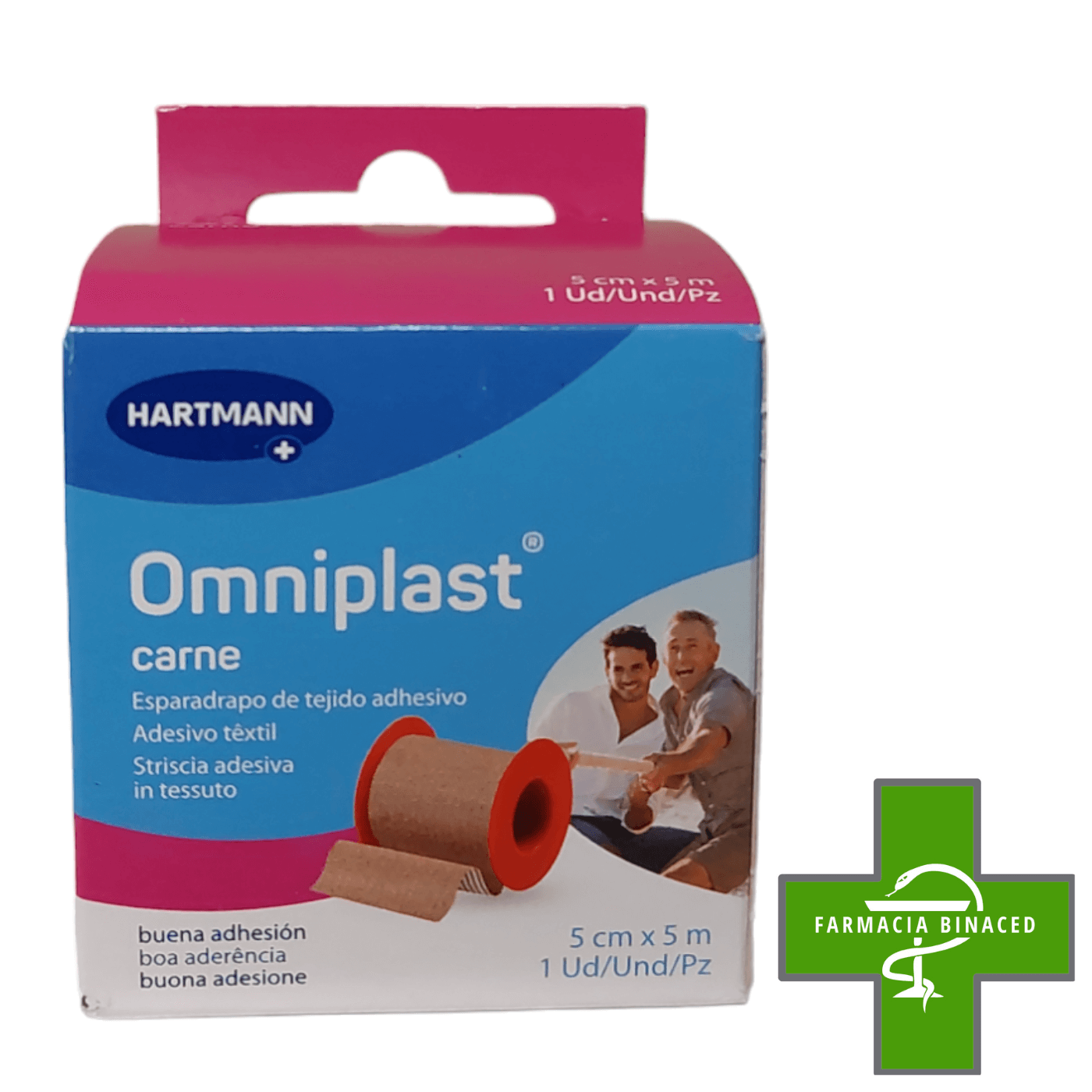 OMNIPLAST ESPARADRAPO TEJIDO CARNE 5CMX5M