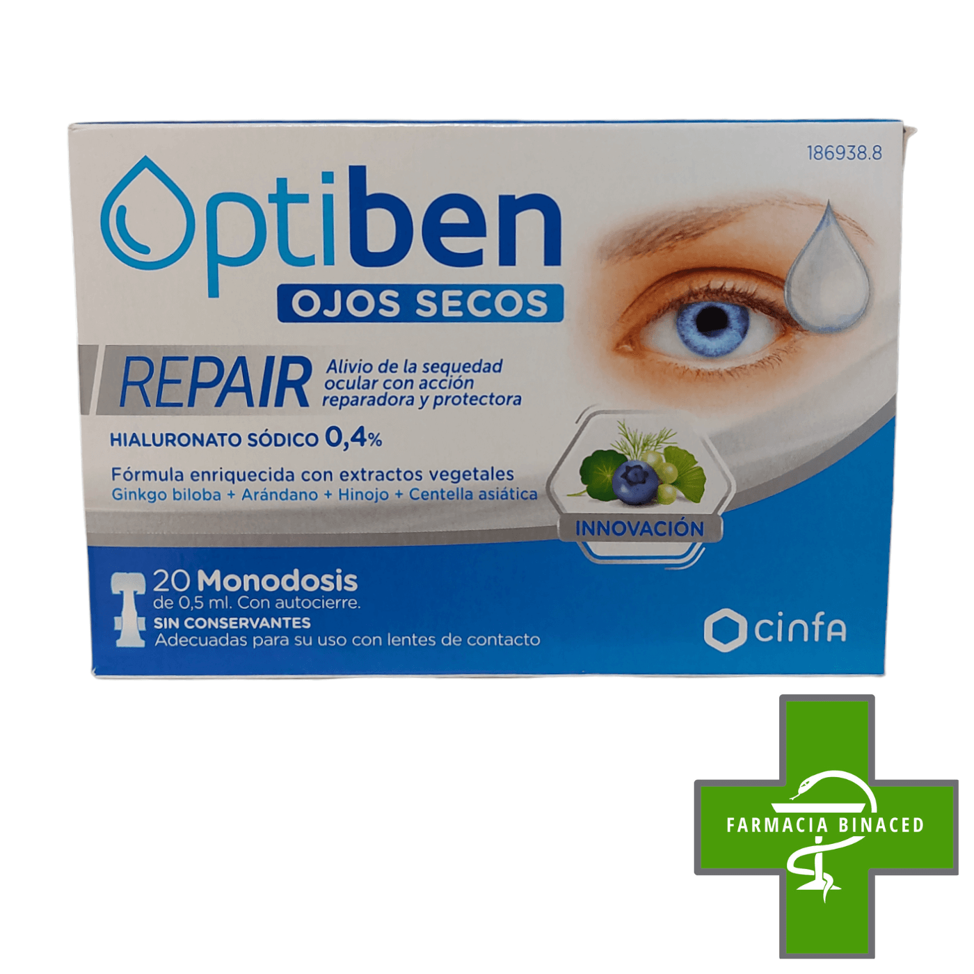 OPTIBEN OJOS SECOS REPAIR 20 MONODOSIS