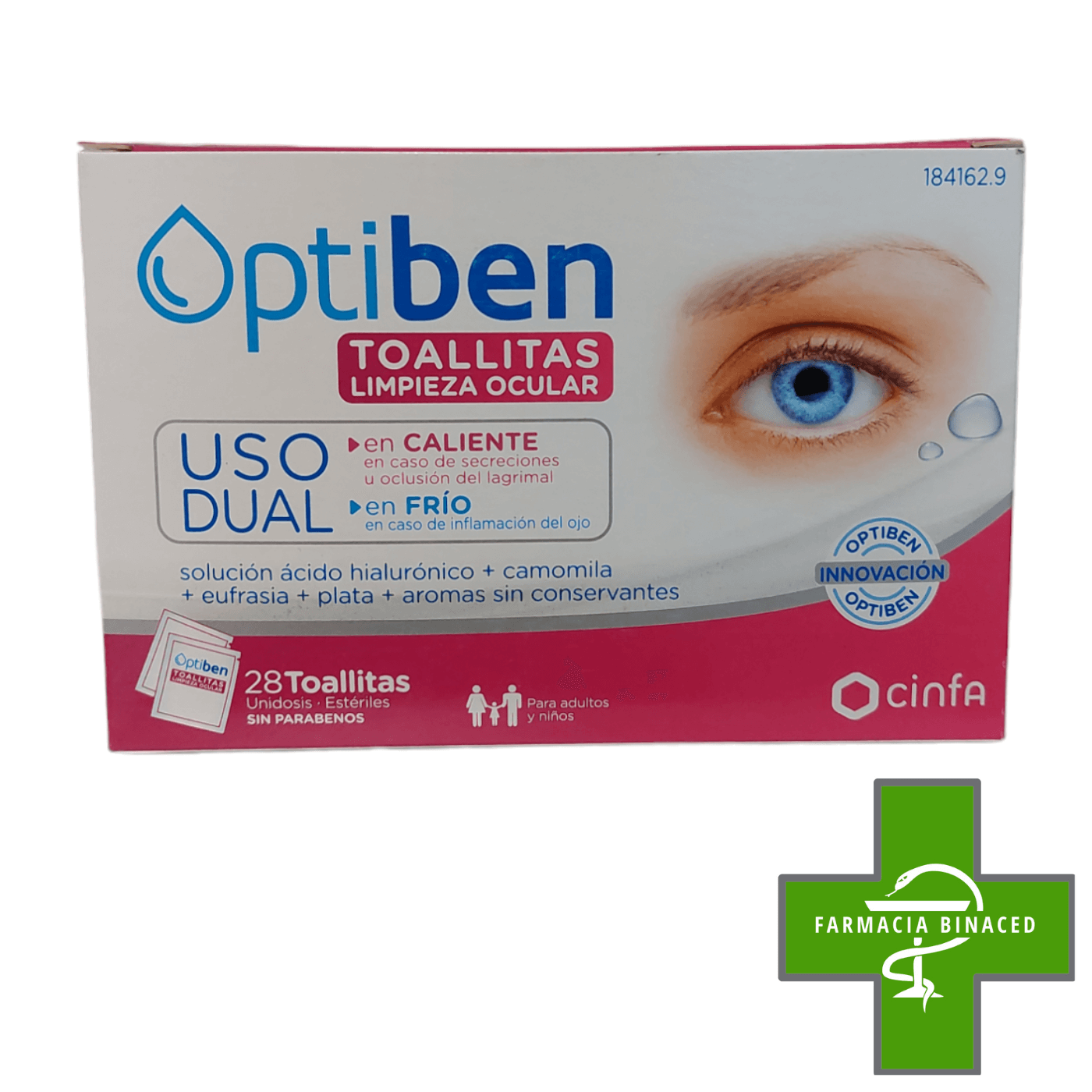 OPTIBEN USO DUAL 28 TOALLITAS