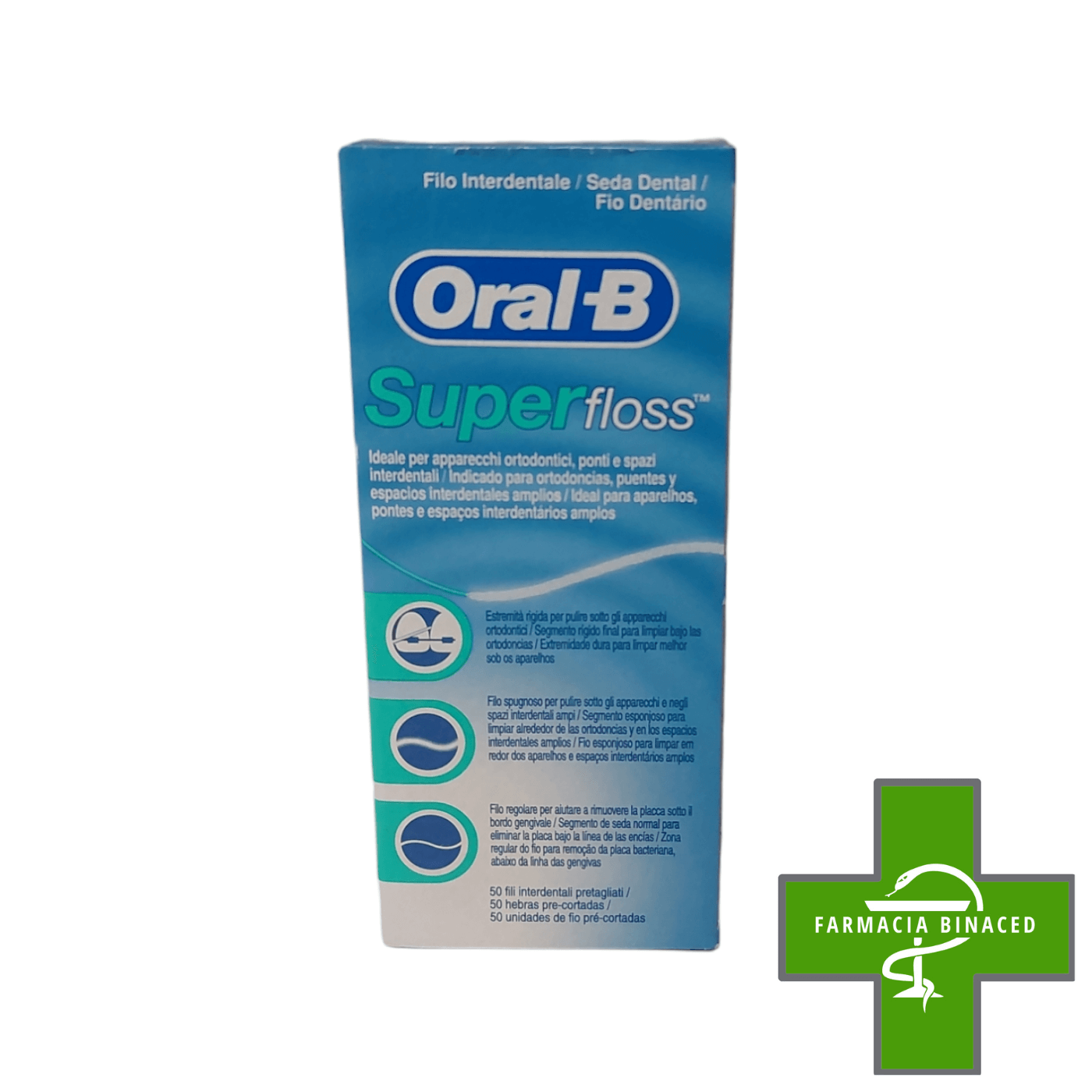 ORAL B SUPER FLOSS SEDA DENTAL 50UDS
