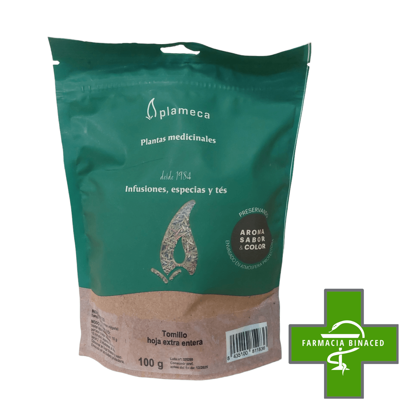 PLAMECA TOMILLO HOJA ENTERA 100G