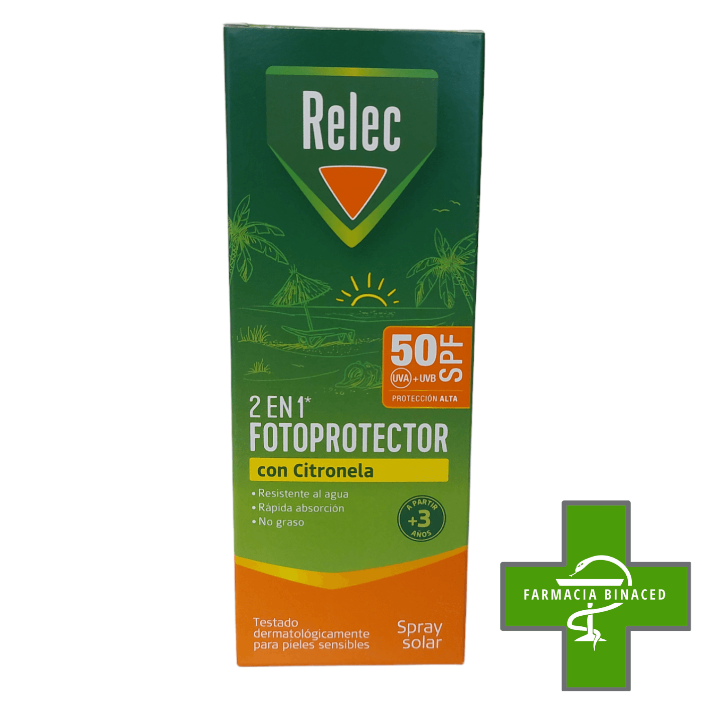RELEC SPRAY FOTOPROTECTOR 50 CON CITRONELA 100_ML