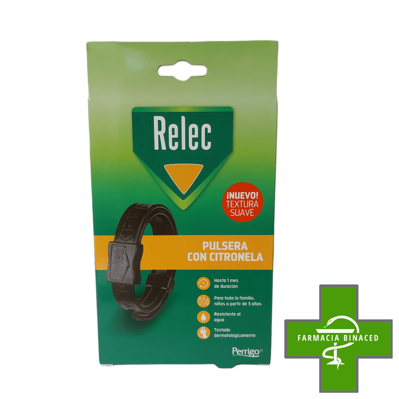 RELEC PULSERA CON CITRONELA NEGRA