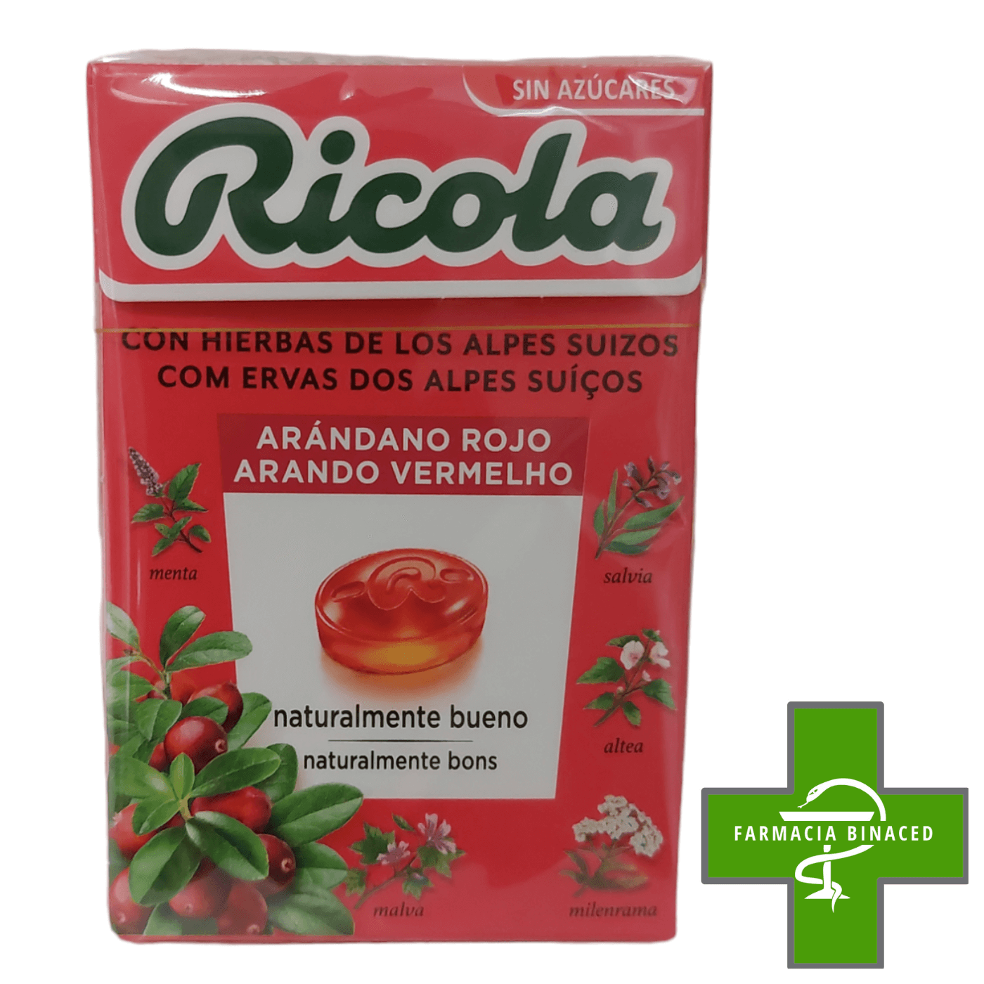 RICOLA CARAMELOS ARANDANO ROJO 50G