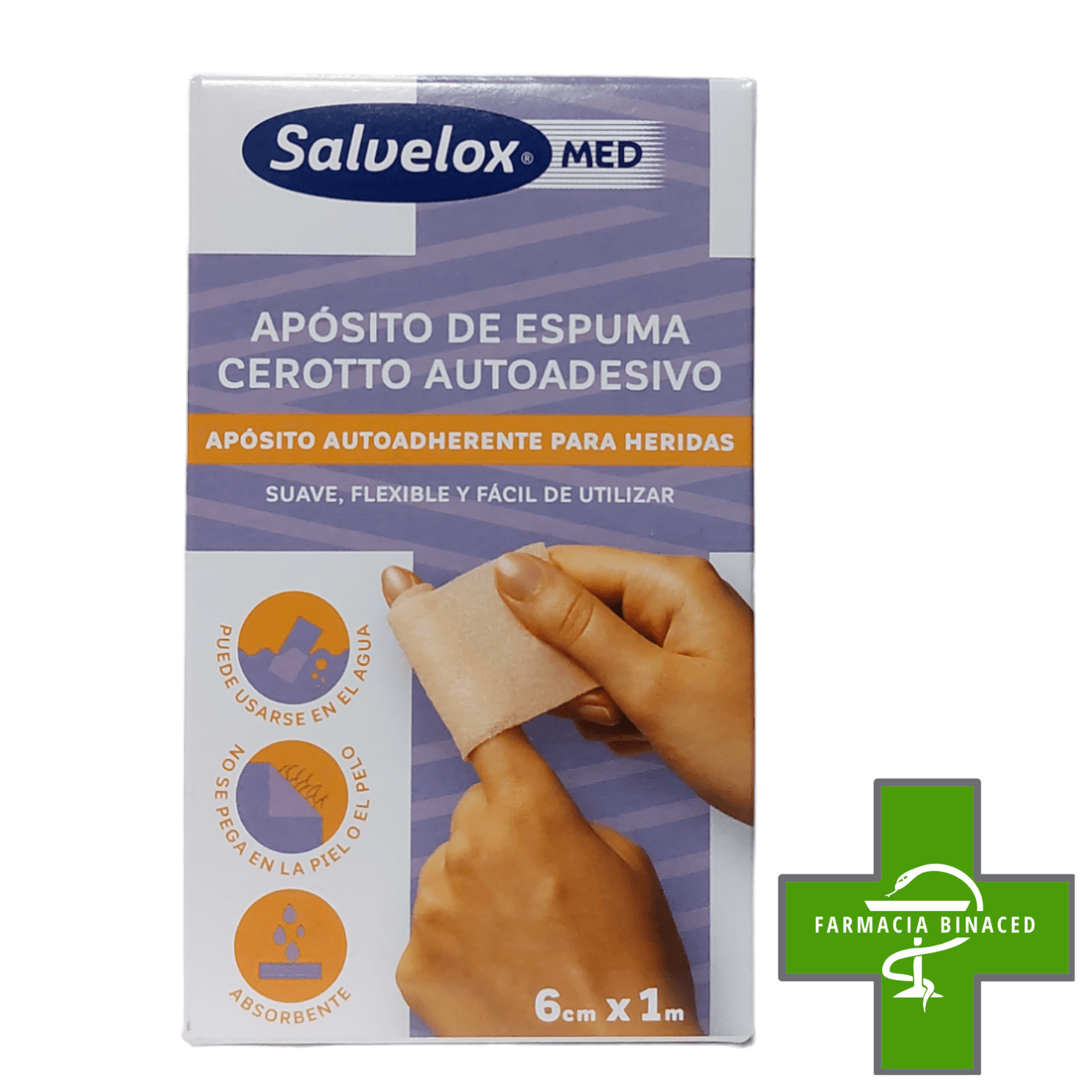 SALVELOX APOSITO DE ESPUMA AUTOADHESIVO 6CMX1M