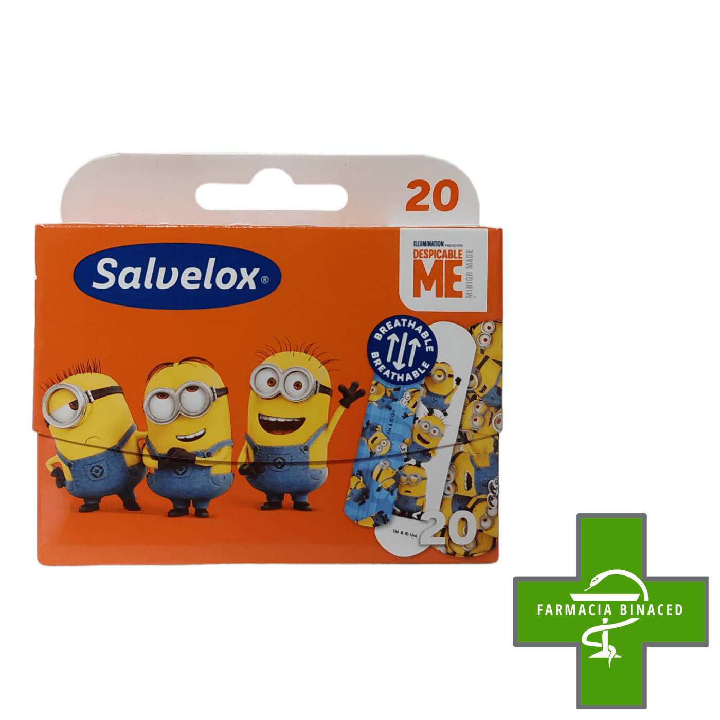 SALVELOX TIRITAS MINIONS 3 TAMAÑOS 20U