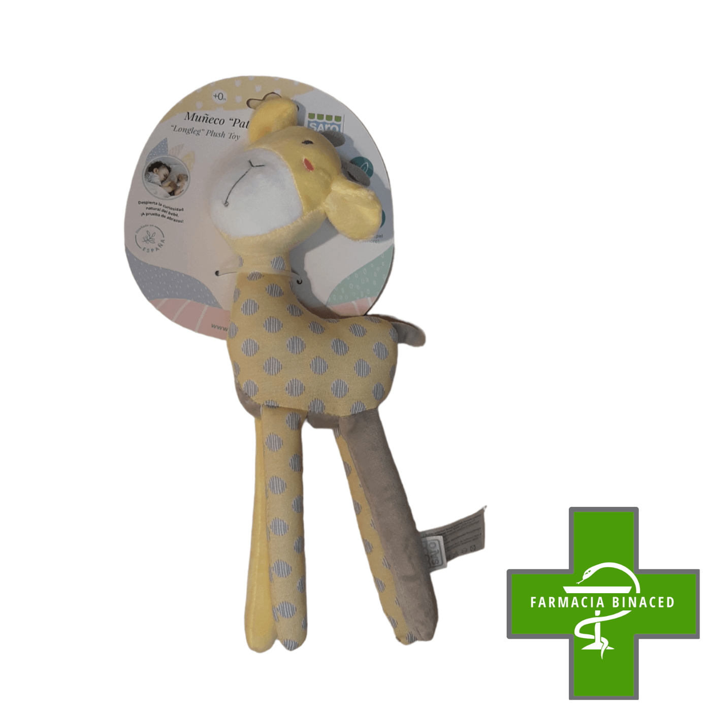 SARO MUÑECO PATUDO  JIRAFA AMARILLA