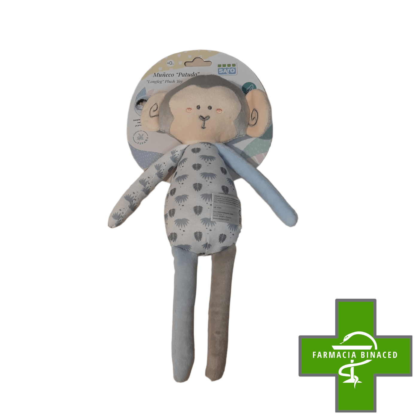 SARO MUÑECO PATUDO  MONO AZULADO