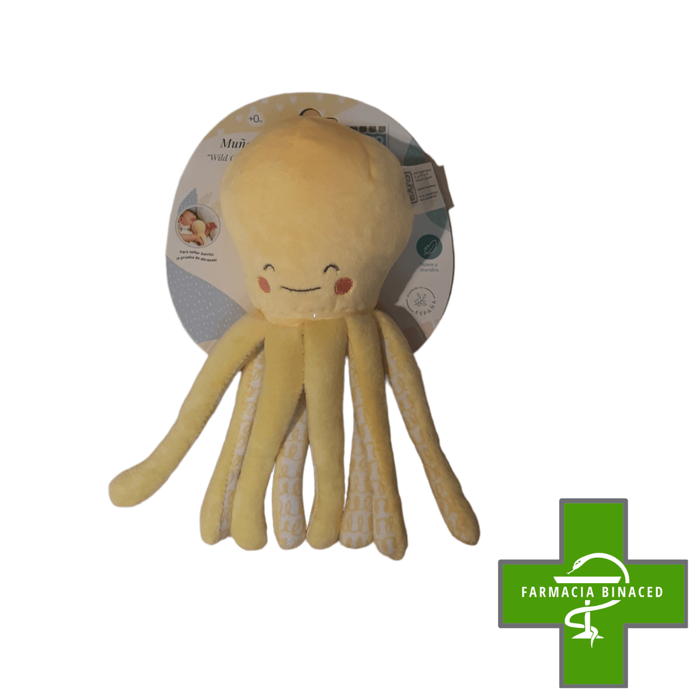 SARO MUÑECO BEBE PULPO AMARILLO